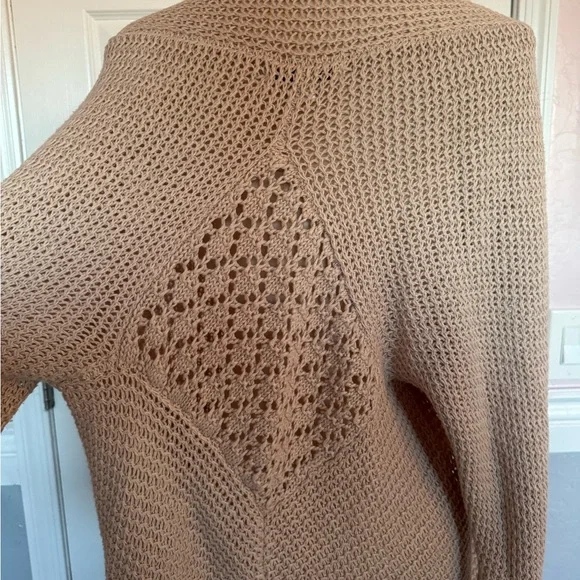 Women CAbi Teachers Pet Lightweight Linen Open Front Draped Knit Cardigan Size L - Picture 10 of 16